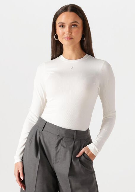 ALIX THE LABEL Haut LADIES KNITTED MODAL LONGSLEEVE TOP en blanc - large