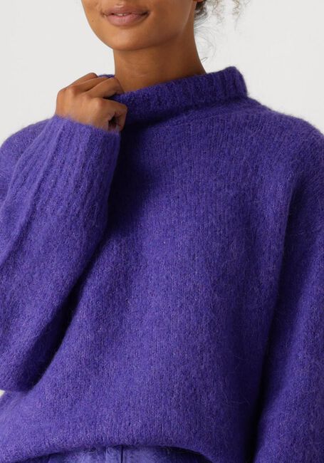 SELECTED FEMME Pull SLFGABELLA LS KNIT HIGH-NECK en violet - large