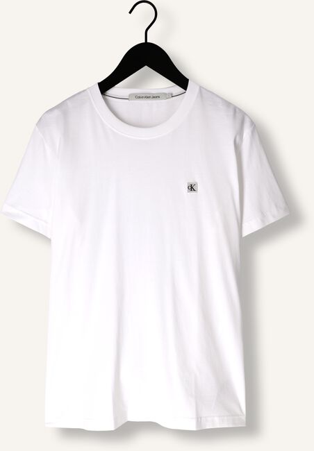 Witte CALVIN KLEIN T-shirt CK EMBRO BADGE TEE Witte CALVIN KLEIN T-shirt CK EMBRO BADGE TEE - large