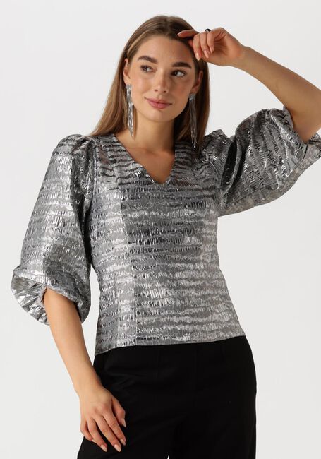 Grijze MINUS  MSMELBI V-NECK BLOUSE Grijze MINUS  MSMELBI V-NECK BLOUSE - large