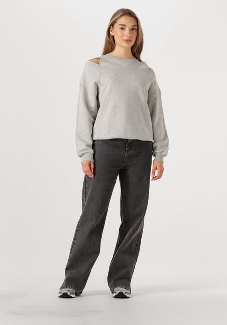ALIX THE LABEL Pull LADIES KNITTED CUT OUT SWEATER en gris - large