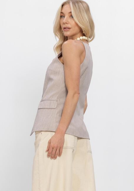 Beige OBJECT Gilet OBJIVALO SL REWAISTCOAT - large