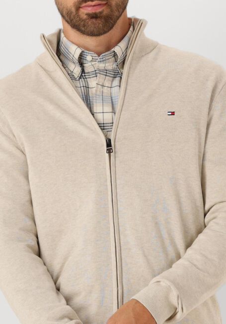 Beige TOMMY HILFIGER Vest ESSENTIAL COTTON ZIP THRU - large