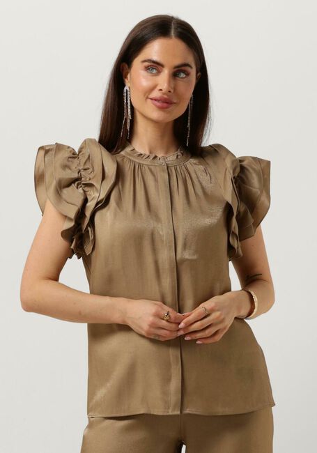 AAIKO GEZANA SHIMMERY VIS 355 Blouses en vert - large