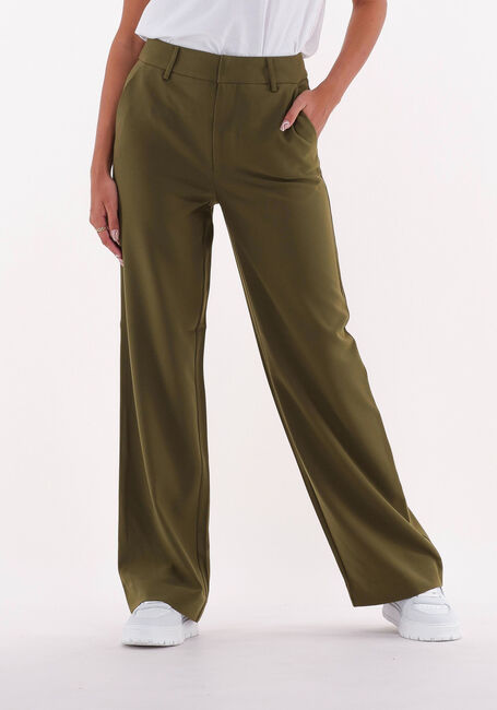 Olijf GESTUZ Wijde broek JOELLEGZ MW PANTS - large