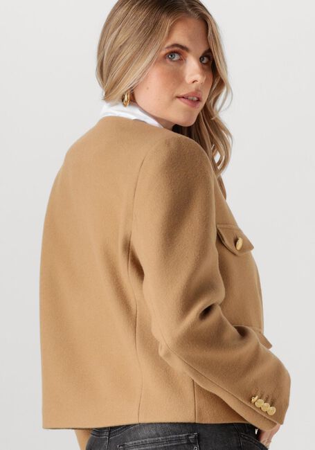 Bruine TOMMY HILFIGER Jack CROP WOOL GOLD BUTTON JACKET - large