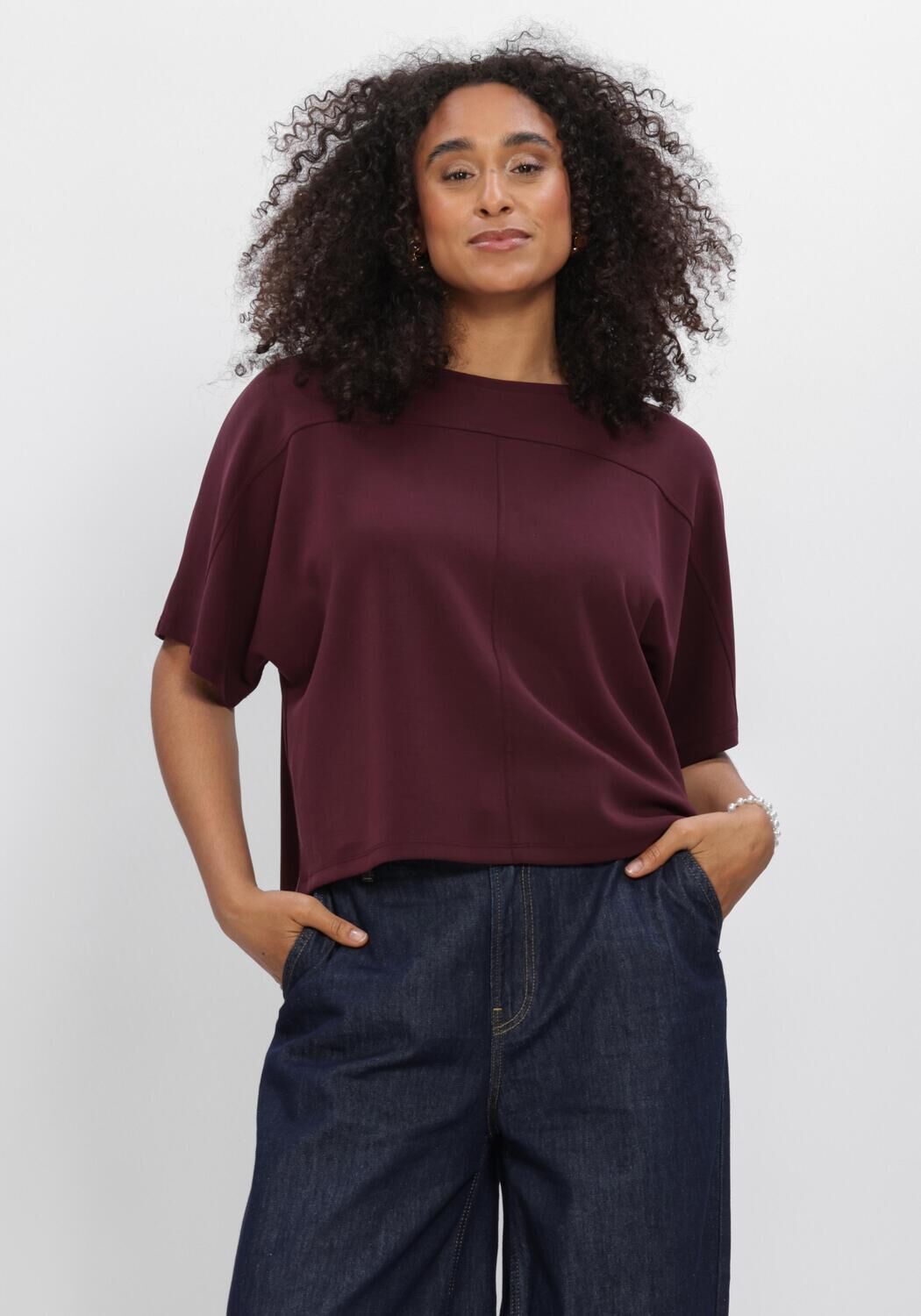 SUMMUM Haut BOXY TOP SOFT SCUBA Bordeaux - large