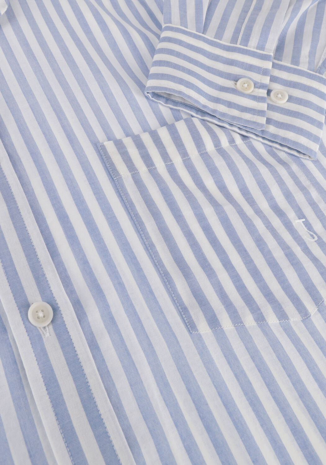 Blauwe BUTCHER OF BLUE Casual overhemd STEVIE STRIPE SHIRT - large