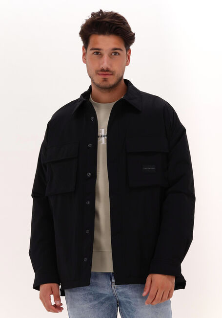 CALVIN KLEIN Surchemise FLEECE LINED CARGO OVERSHIRT en noir - large