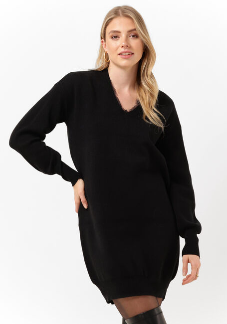Zwarte Y.A.S. Mini jurk YASBRIDIE LS KNIT DRESS - large