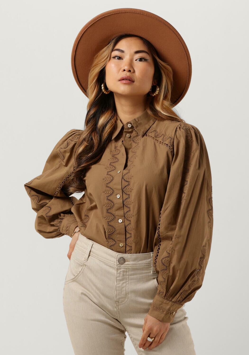 Camel shirt dames sale