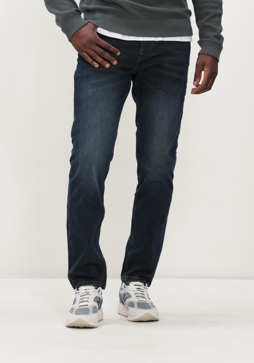 Donkerblauwe CAST IRON Straight leg jeans VALVER REGULAR - large