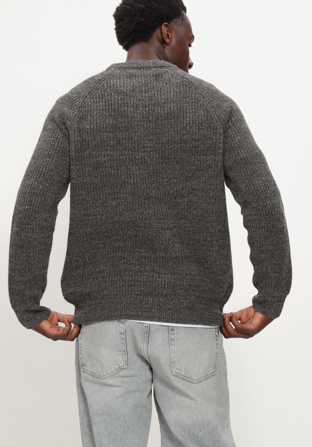 Groene BARBOUR Trui HORSEFORD CREW NECK JUMPER - large