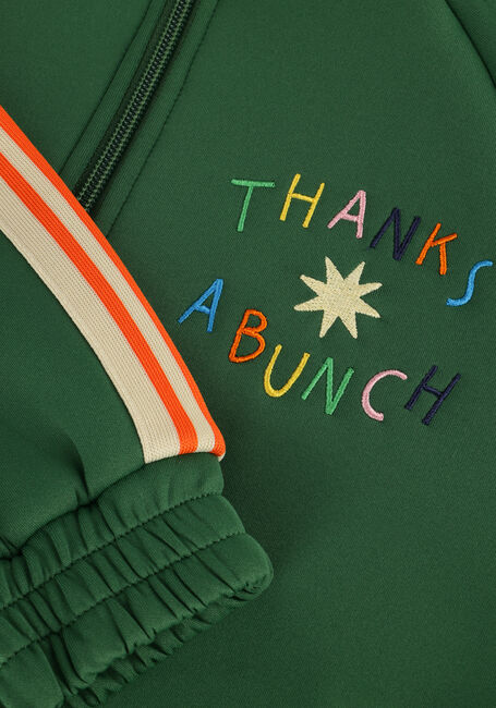 Donkergroene Jelly Mallow Jack THANKS TRACK JACKET - large