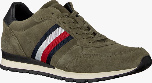 green TOMMY HILFIGER shoe LUXERY SUEDE RUNNER  - large