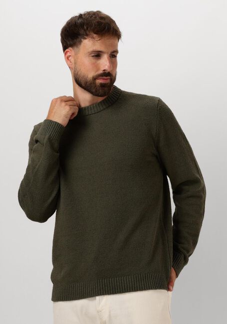 SELECTED HOMME Pull SLHLOOP LS KNIT CREW NECK en vert - large