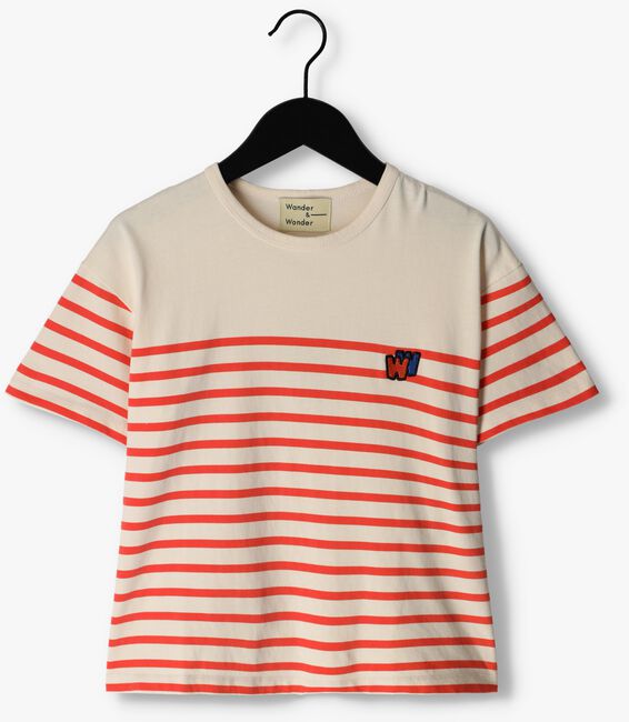 WANDER & WONDER T-shirt STRIPED TEE en rouge - large