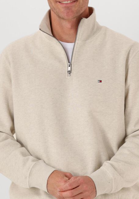 Ecru TOMMY HILFIGER Trui ESSENTIAL FLEECE 1/4 ZIP - large