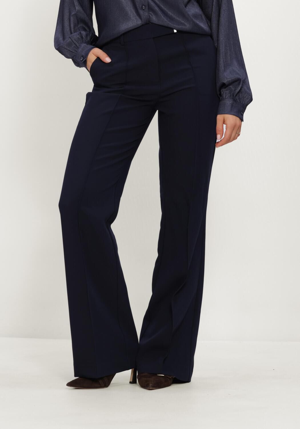 Donkerblauwe AAIKO Pantalon CHANTALLE RPES 345 - large