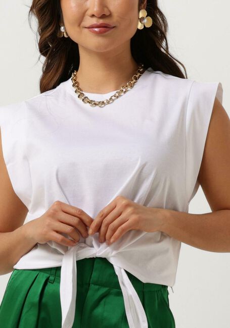 SCOTCH & SODA Haut SLEEVELESS KNOTTED T-SHIRT en blanc - large