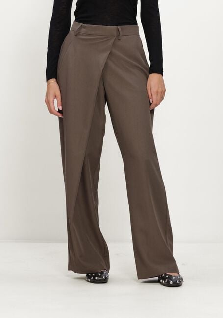 NEO NOIR Pantalon CALINA STRUCTURE WRAP PANTS en taupe - large