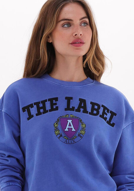 Blauwe ALIX THE LABEL Sweater LADIES KNITTED SHIELD SWEATER - large