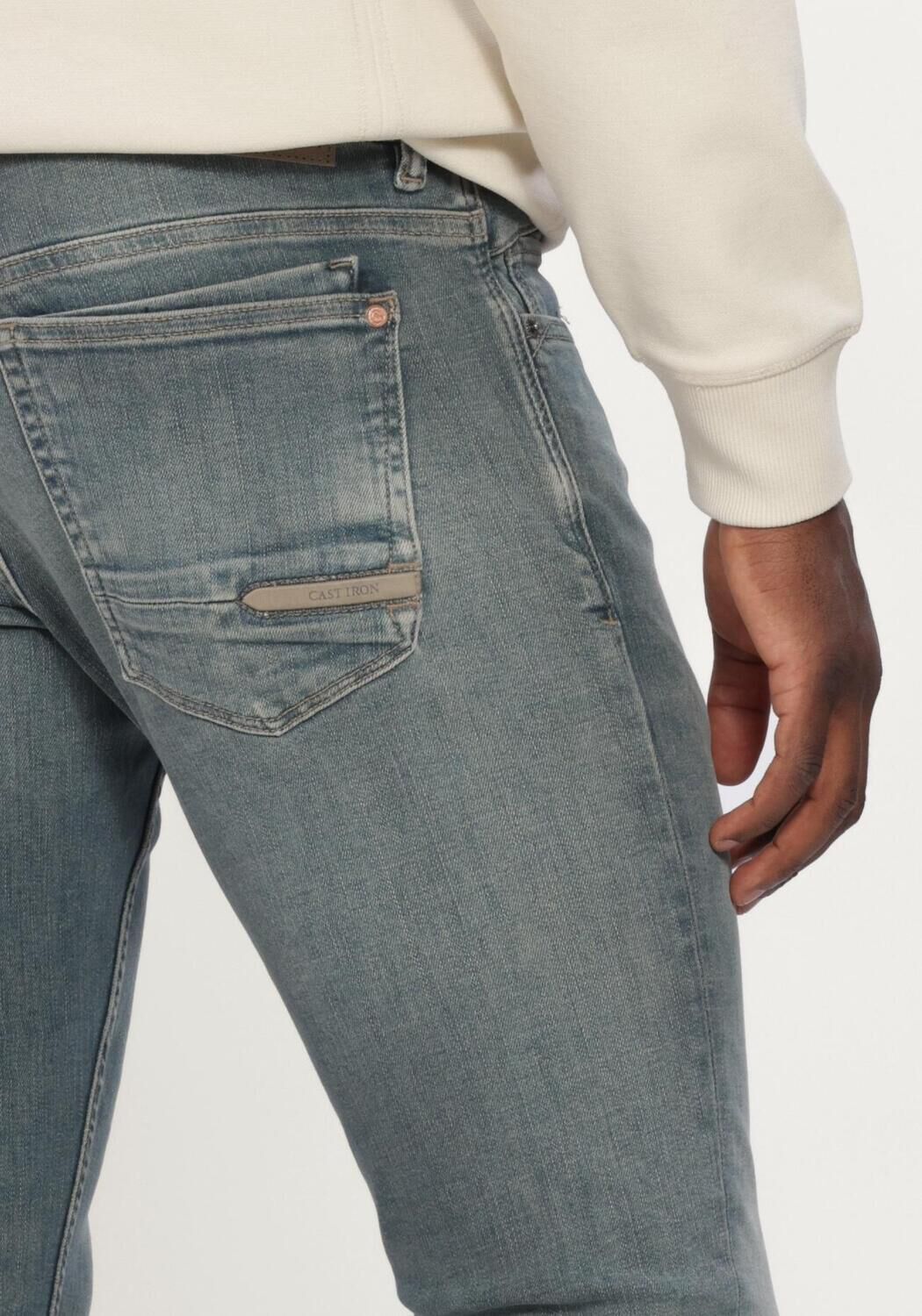 Lichtblauwe CAST IRON Slim fit jeans SHIFTBACK TAPERED - large