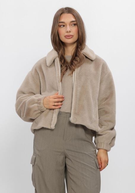 WITHBLACK Manteau en fausse fourrure WBLNOHR FAUX FUR JACKET en beige - large