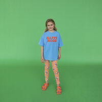 CARLIJNQ T-shirt BASIC - OVERSIZED T-SHIRT WITH PRINT en bleu