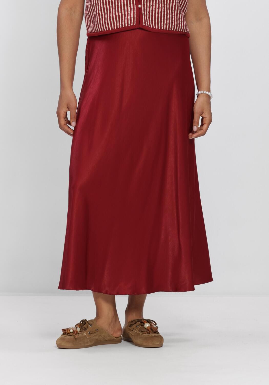 MSCH COPENHAGEN Jupe midi MSCHNICOLETTE ULLAS SKIRT Bordeaux - large