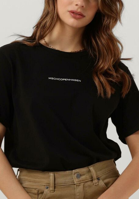 MSCH COPENHAGEN T-shirt TERINA ORGANIC SMALL LOGO TEE en noir - large
