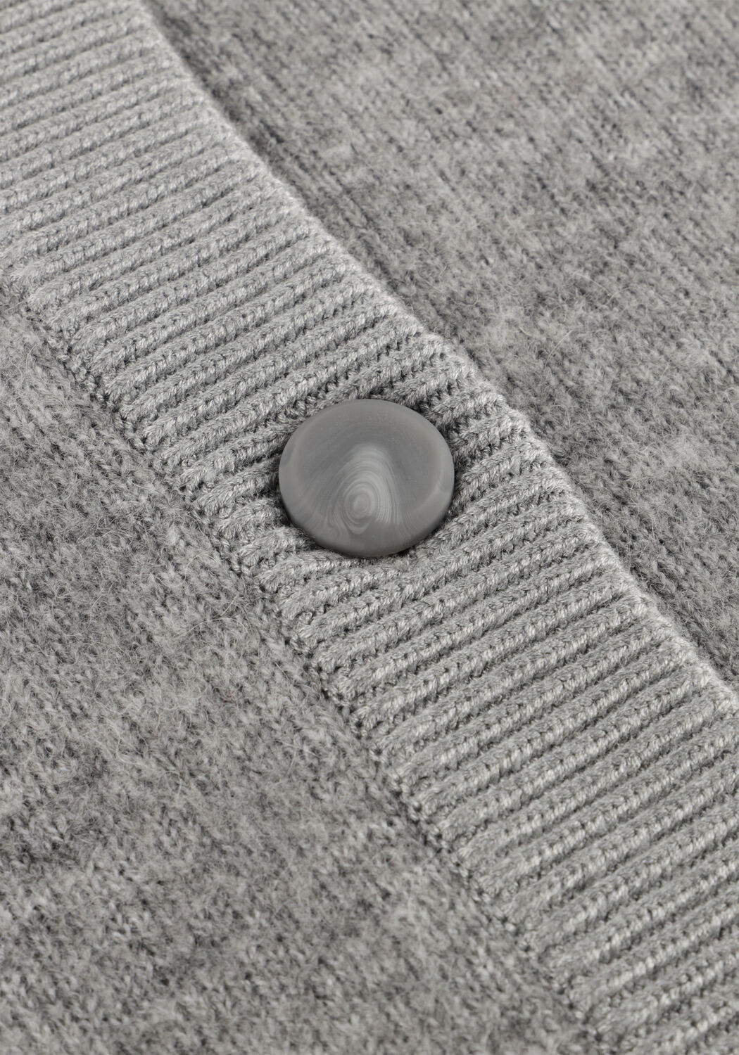 Grijze OBJECT Vest OBJMERLE LS LO KNIT BOMBER - large