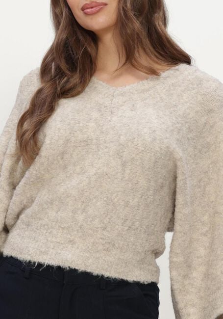 AIMEE THE LABEL CLIPPOW6 KNITTED SWEATER Pulls & Gilets Sable - large