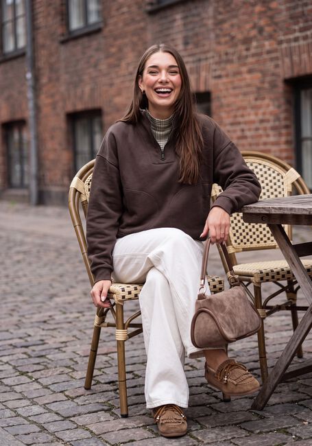 PENN & INK Pull W26F1925 en marron - large