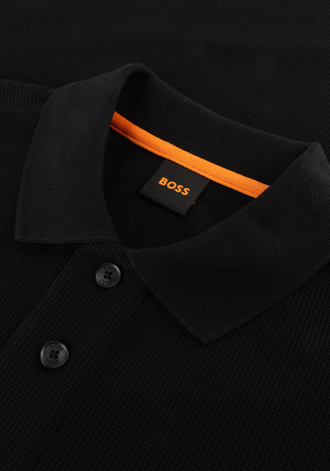 BOSS ORANGE Polo PETEMPESTO LONG en noir - large