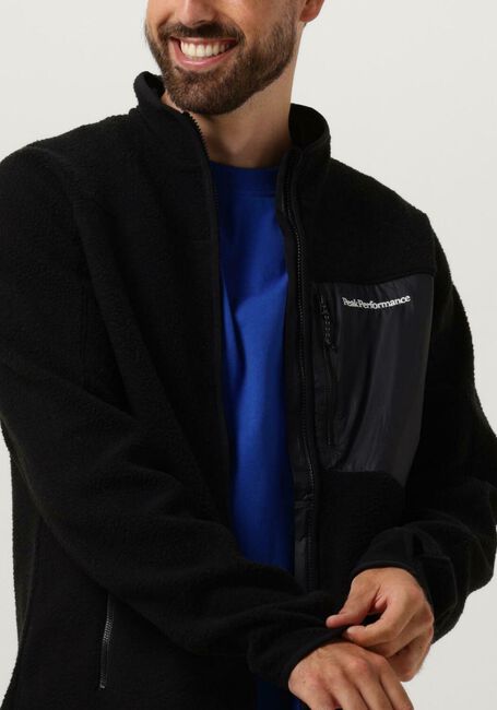 Zwarte PEAK PERFORMANCE Sweater M PILE ZIP JACKET - large