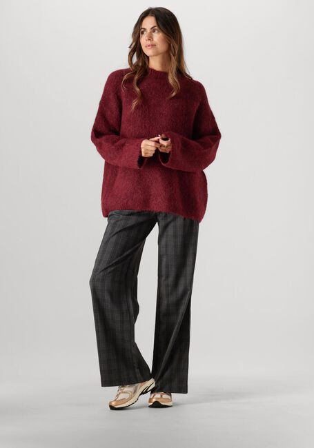 SELECTED WOMEN Pull SLFGABELLA LS KNIT O-NECK CAMP Bordeaux - large