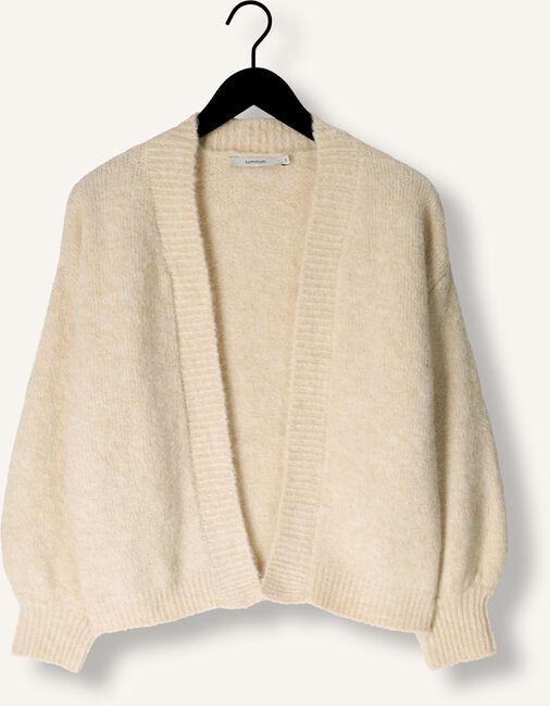 Beige SUMMUM Vest PUFF SLEEVE CARDIGAN COZY MELANGE KNIT Beige SUMMUM Vest PUFF SLEEVE CARDIGAN COZY MELANGE KNIT - large