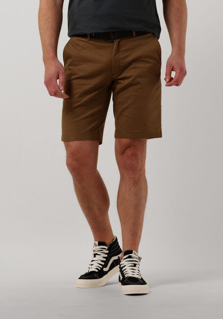 CALVIN KLEIN Pantalon courte MODERN TWILL SLIM SHORT BELT en camel - large