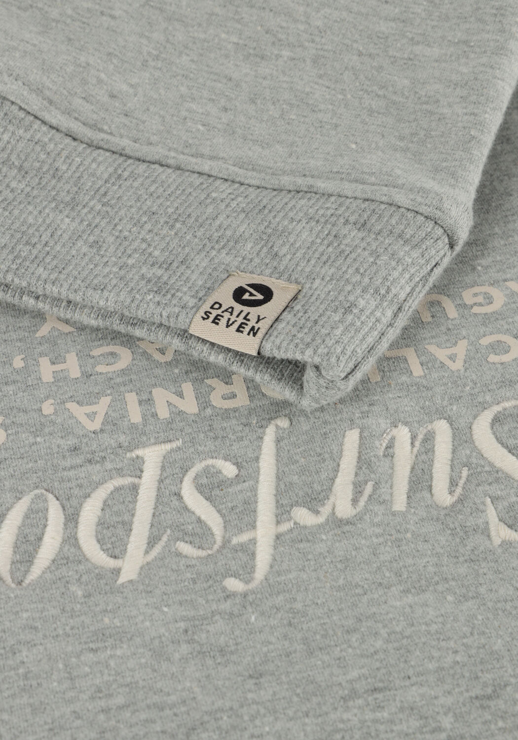 Grijze DAILY7 Sweater SWEATER TEXTPRINT - large