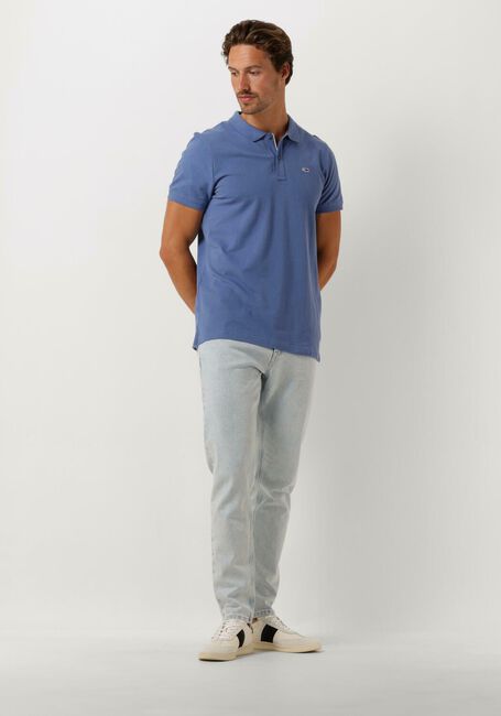 Blauwe TOMMY JEANS Polo TJM SLIM PLACKET POLO - large