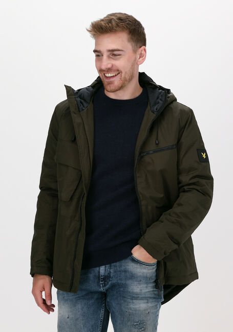 Groene LYLE & SCOTT Gewatteerde jas WADDED DUAL POCKET JACKET WITH - large