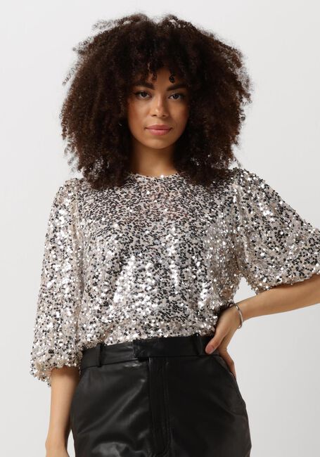 Gouden NEO NOIR  LORRAINE SEQUINS BLOUSE - large