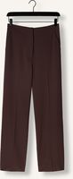 SECOND FEMALE Pantalon large FIQUE CLASSIC TROUSERS en marron SECOND FEMALE Pantalon large FIQUE CLASSIC TROUSERS en marron - medium