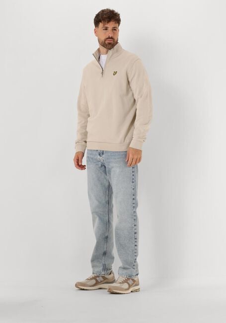 LYLE & SCOTT Chandail LOOPBACK QUARTER ZIP SWEAT Écru - large