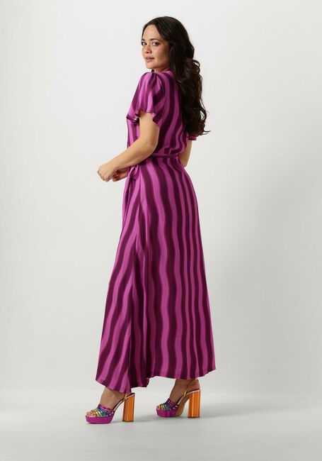 COLOURFUL REBEL Robe maxi AVA STRIPES REAL WRAP MAXI DRESS en violet - large