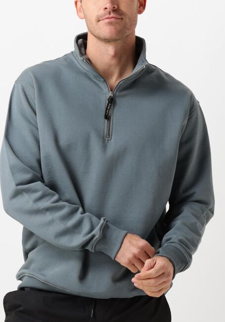 PURE PATH Pull LOOSE FIT SWEATERS HALFZIP319 en bleu - large