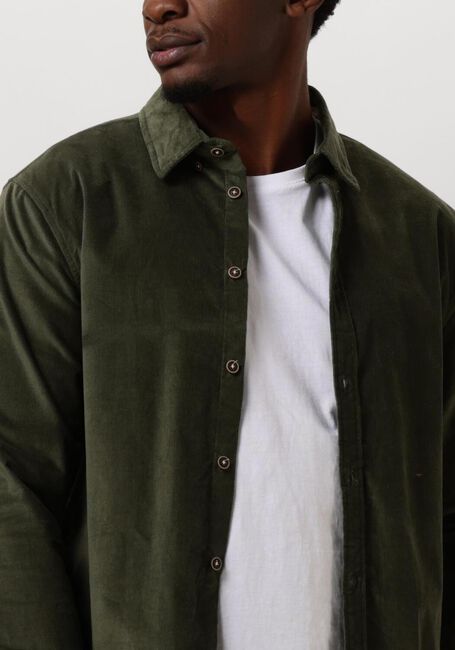 ANERKJENDT Chemise décontracté AKLEIF SOLID CORD SHIRT Vert foncé - large