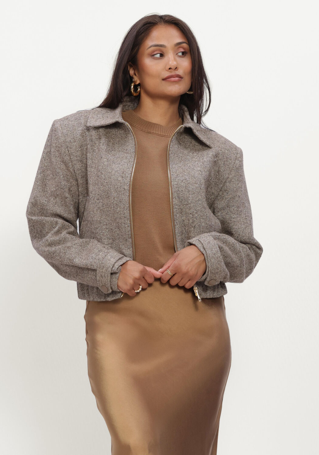 JOSH V Jack PERLA JACKET en taupe - large