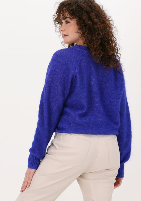 SECOND FEMALE Gilet BROOK KNIT REVERSE BOXY CARDIG Bleu foncé - large